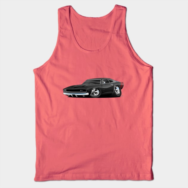 Classic 60’s American Muscle Car Cartoon Tank Top by hobrath